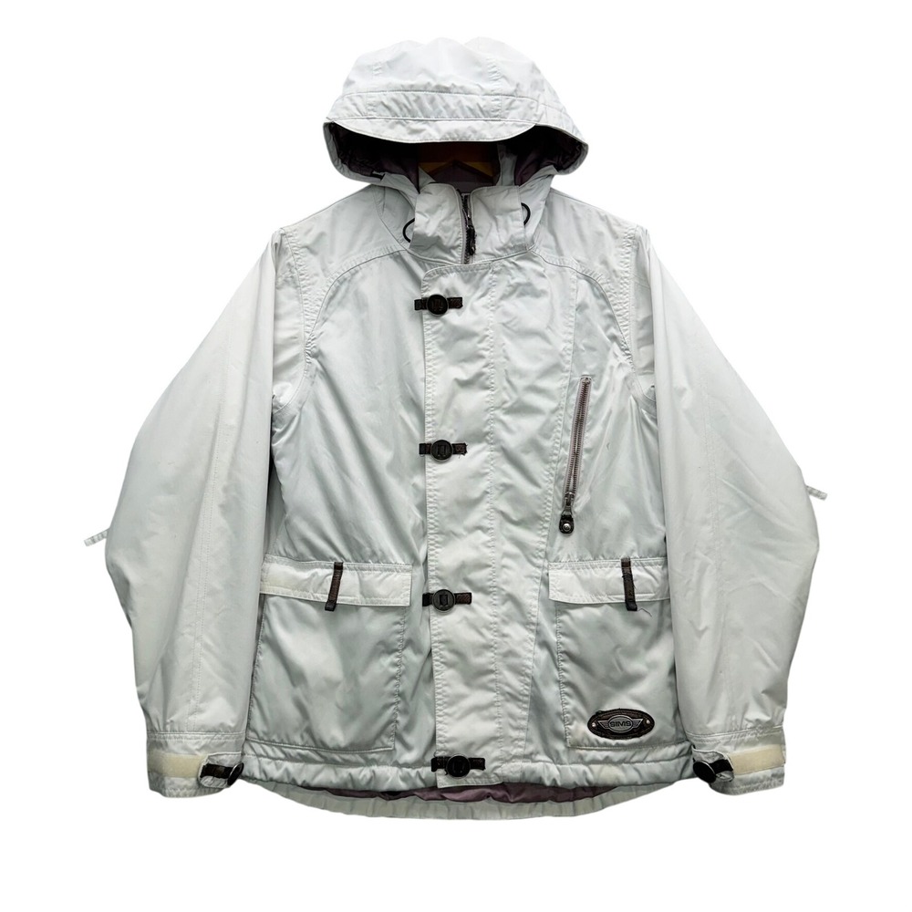 SIMS Insulated Ski Snowboard Jacket Women's M Light Gray Hooded Winter